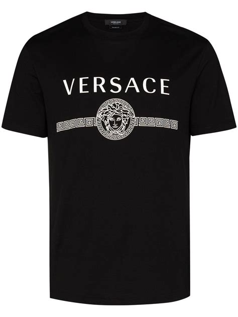 versace embroidered logo t shirt|Versace medusa t shirt.